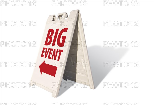 Big event tent sign isolated on a white background