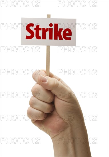 Sign in male fist isolated on A white background