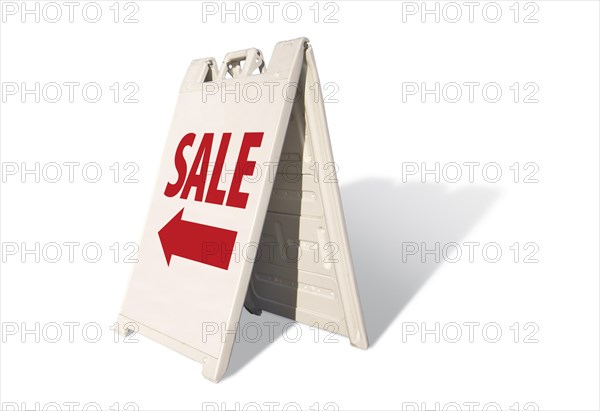 Sale tent sign isolated on a white background
