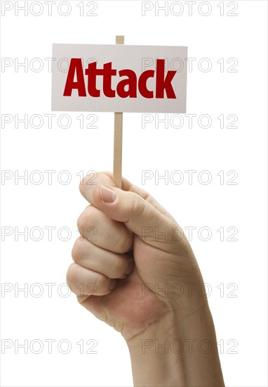Sign in male fist isolated on A white background