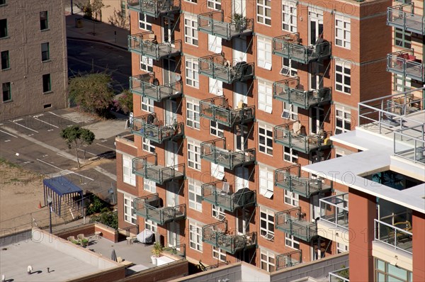 Downtown apartments in the afternoon sun light