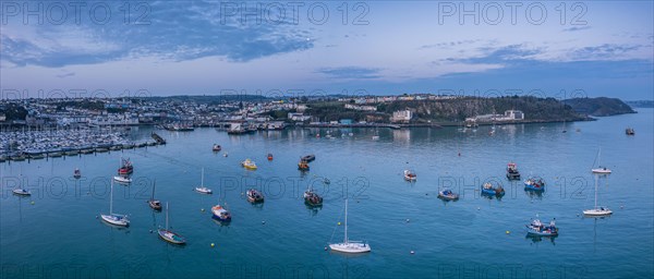 Dawn over Brixham Marina and Harbor