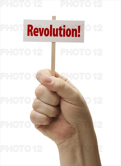 Sign in male fist isolated on A white background