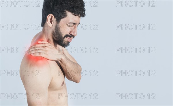 Neck pain and stress concept