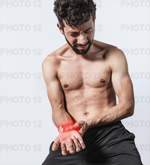 Person with wrist pain isolated