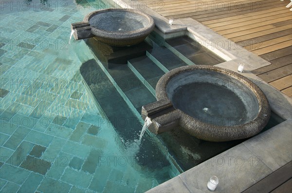 Exotic pool fountains