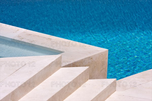 Custom luxury pool and steps abstract