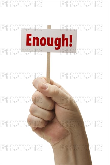 Sign in male fist isolated on A white background