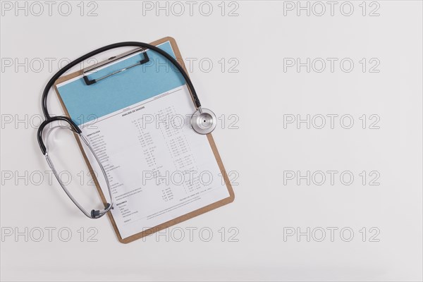 stethoscope and checklist