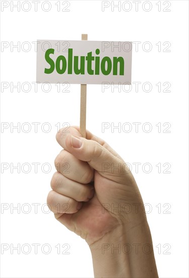 Sign in male fist isolated on A white background