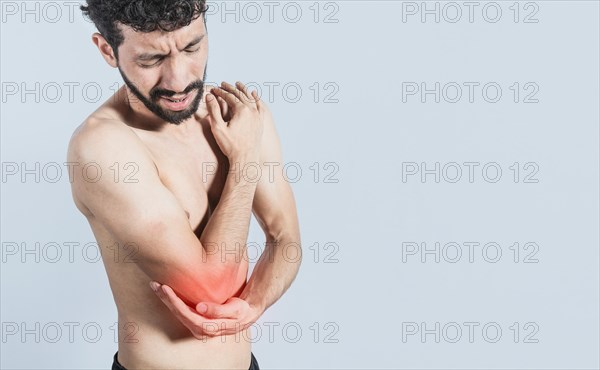 Person with elbow pain