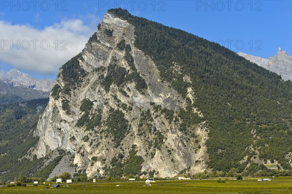 Die Bergspitze Ardeve bei Leytron