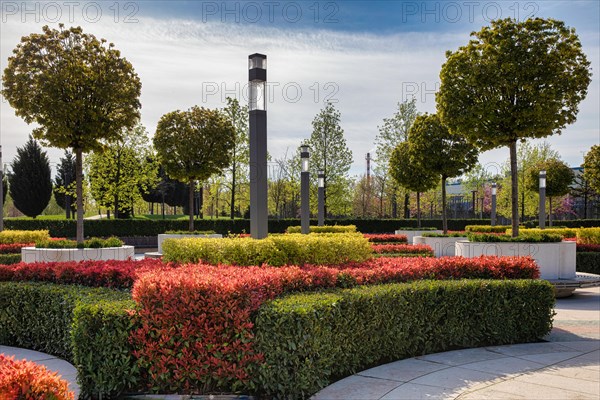 French garden in a park Galitskogo