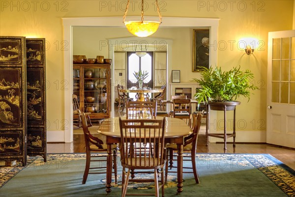 Dining room inside George Wilcoxs home in Lihue