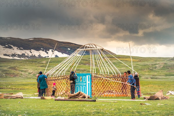 One of the seasonal movements. Summertime. Western Mongolia