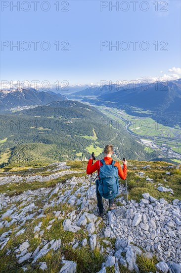 Hiker on hiking trail