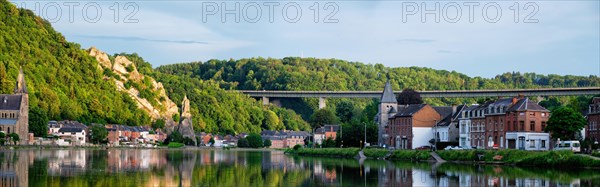 View of picturesque Dinant city over the Meuse river Dinant is a Walloon city and municipality located on the River Meuse