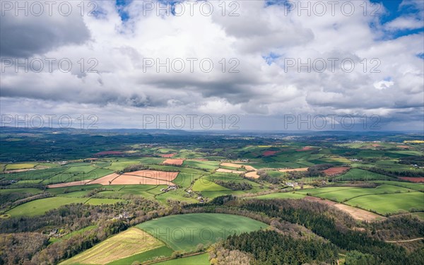 Fields and Meadows over English Village