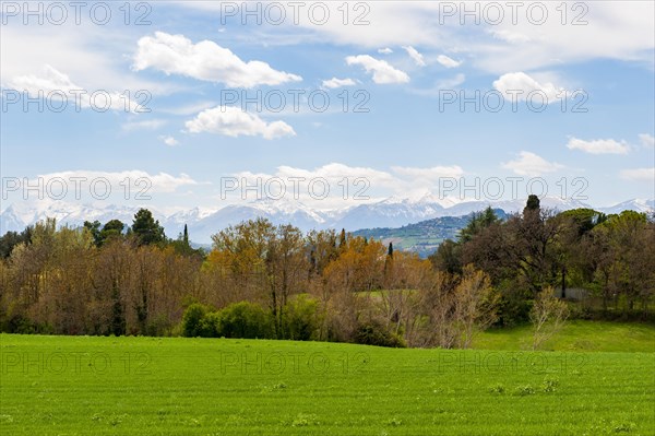 View of the Monti Sibillini