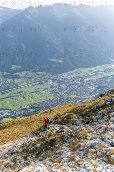 Hikers descending