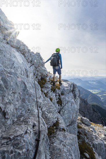 Hikers on a secured path