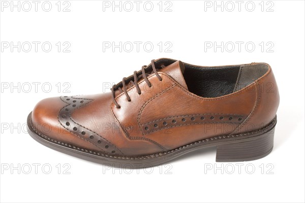 Brown shoe isolated on white background
