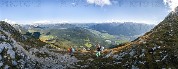 Hikers descending