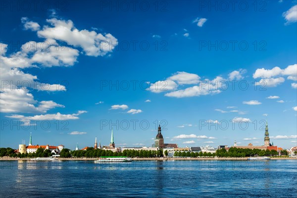 View of Riga over Daugava river: Riga Castle