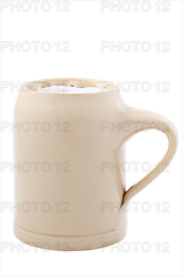 Beercup with beer isolated on white background