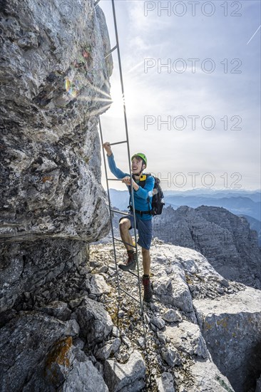 Hiker in a secured path