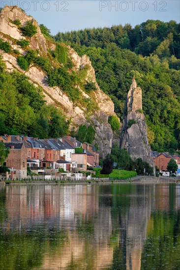 View of picturesque Dinant city over the Meuse river Dinant is a Walloon city and municipality located on the River Meuse