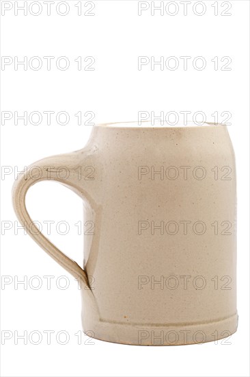 Beercup with beer isolated on white background