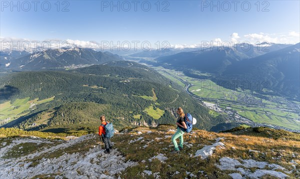 Hikers descending