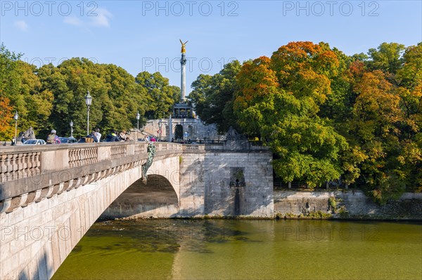 Luitpold Bridge over the Isar with Peace Angel