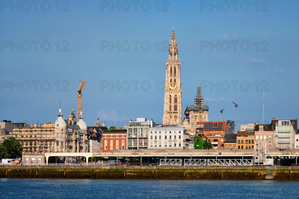View of Antwerp over the River Scheldt