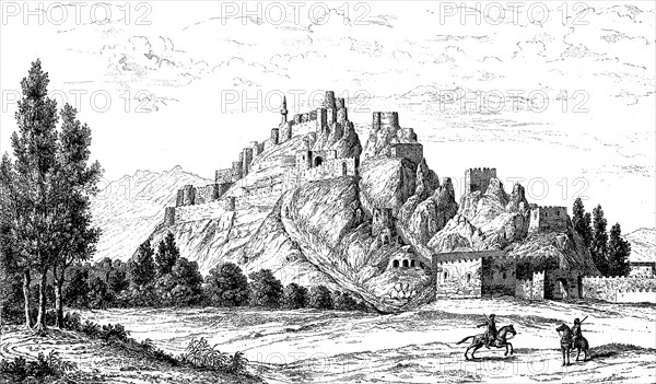 View of the old rock fortress of Wan