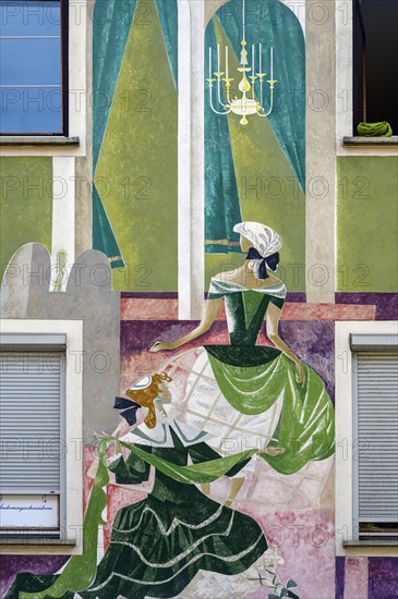 Facade with fresco