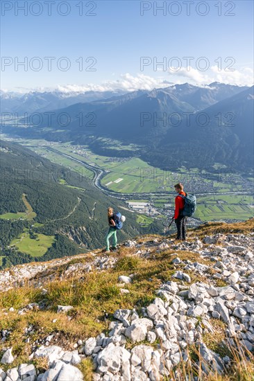 Hikers descending