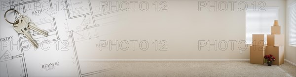 Gradated banner with house keys