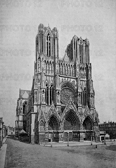 Notre-Dame de Reims Cathedral in the northern French city of Reims is considered one of the most architecturally important Gothic churches in France