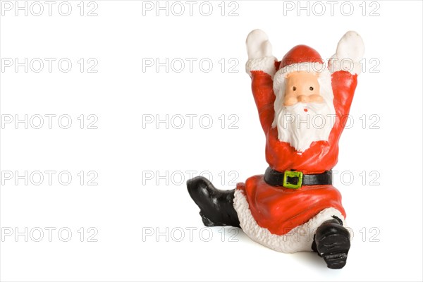 Santa Claus figurine isolated on white background