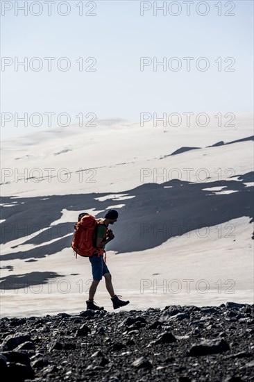 Hiker on hiking trail