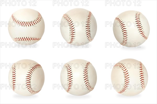 Base balls isolated on white background