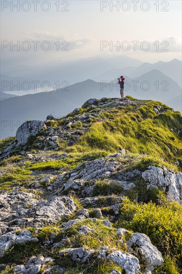 Hikers on the Benediktenwand