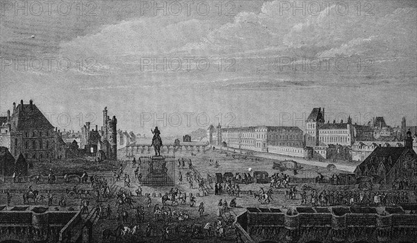 Pont Neuf and the Quais at the Louvre at the time of Louis XIV