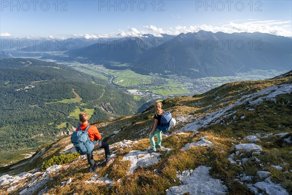 Hikers descending