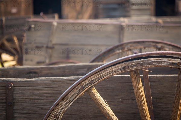 Abstract of vintage antique wood wagon parts