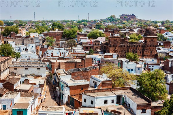 View of Datia village with palace of Bundelkhand architecture. Madhya Pradesh