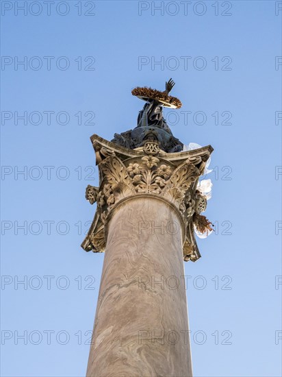 Bronze statue of the Virgin Mary on the Marian Column