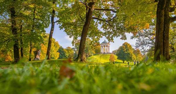 English Garden with Monopterus in Autumn